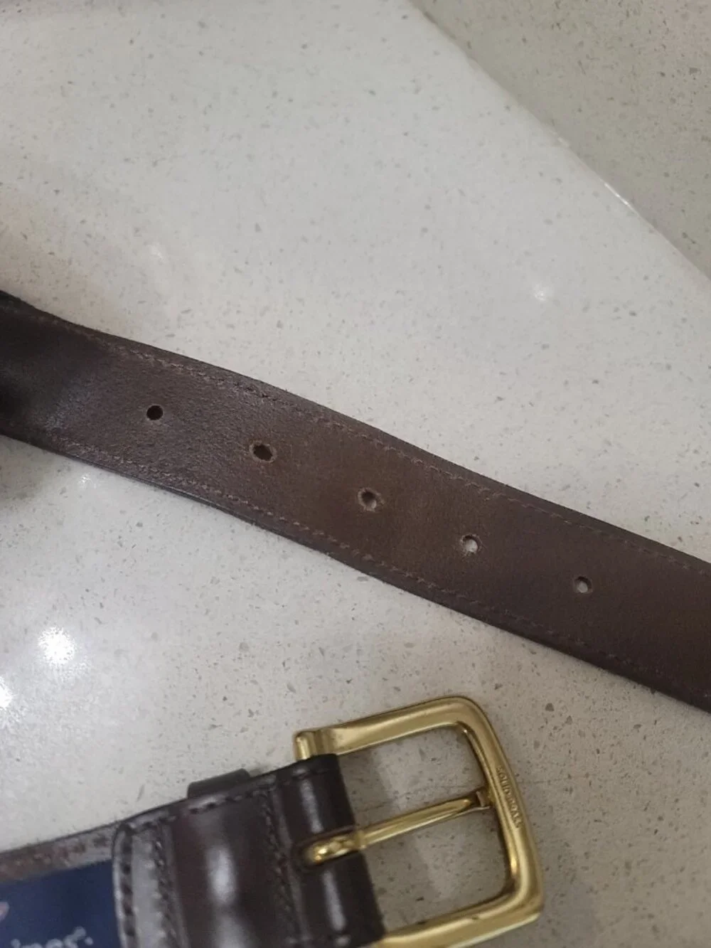 Vineyard Vines Whale Belt Mens 34 Navy Blue / GreenEhale Print USA